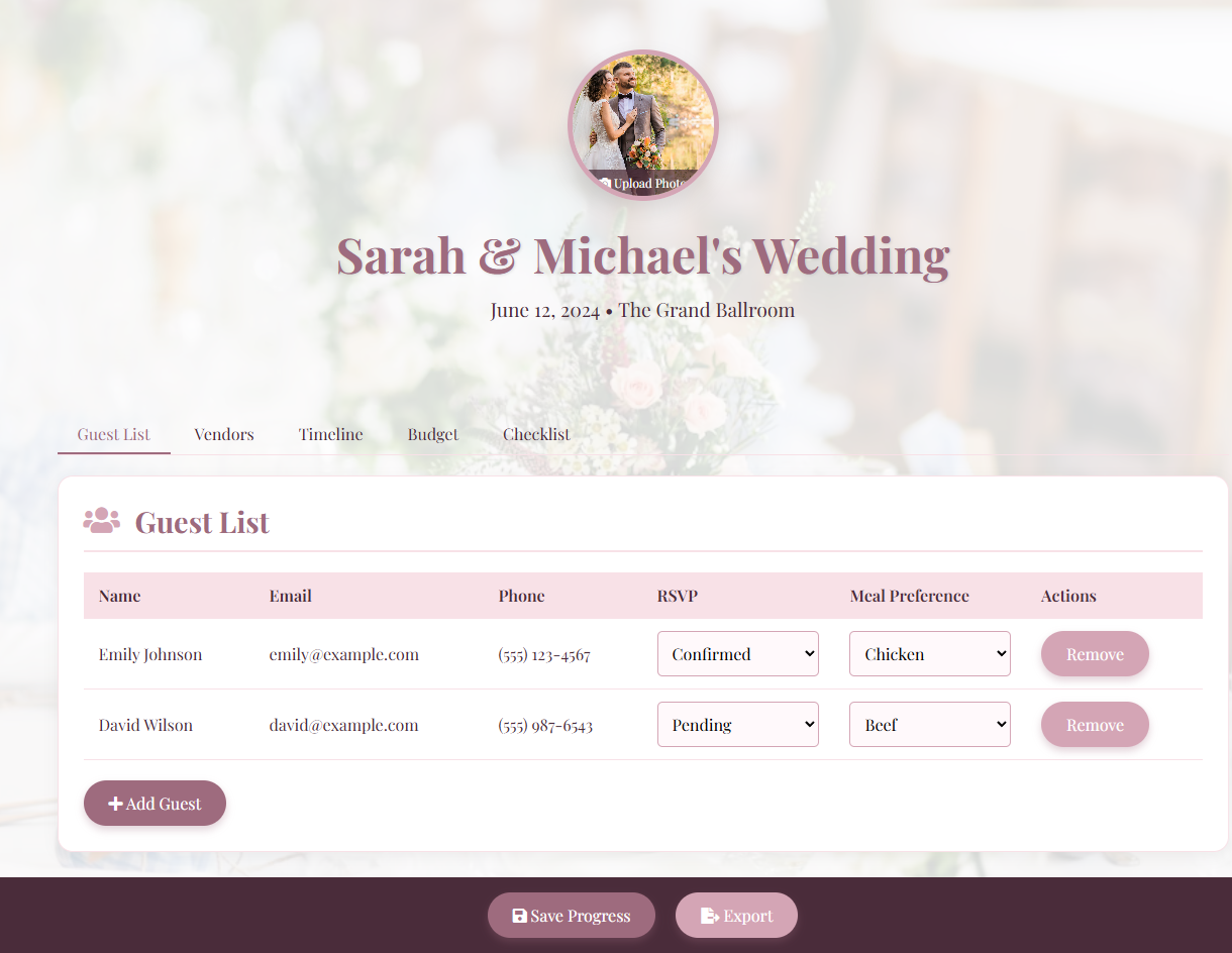 Elegant Wedding Planner Cover